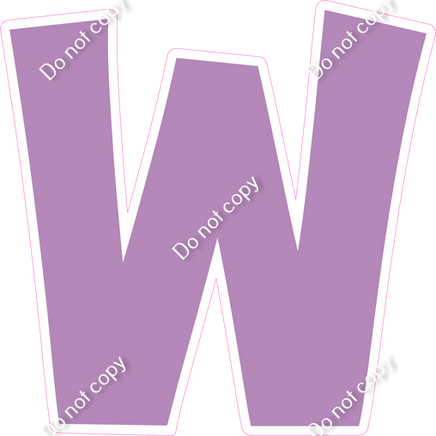 KG 12" Individuals - Flat Lavender W