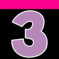 Flat - 12" KG 43 pc Number Sets FLAT Lavender
