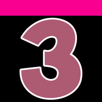 Flat - 12" KG 43 pc Number Sets FLAT Mauve