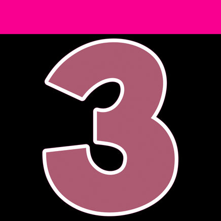 Flat - 12" KG 43 pc Number Sets FLAT Mauve