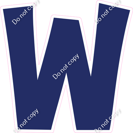 KG 12" Individuals - Flat Navy Blue W