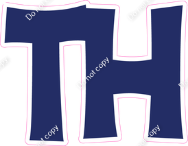 KG 12" Individuals - Flat Navy Blue TH