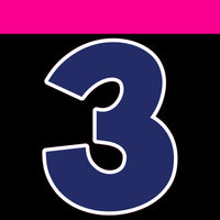 Flat - 12" KG 43 pc Number Sets FLAT Navy Blue