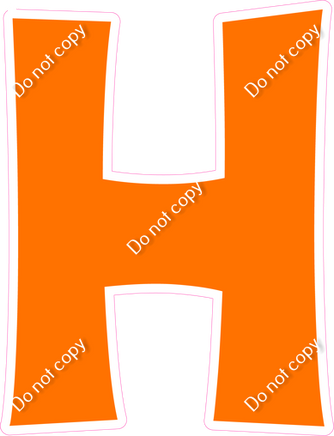 KG 12" Individuals - Flat Orange H