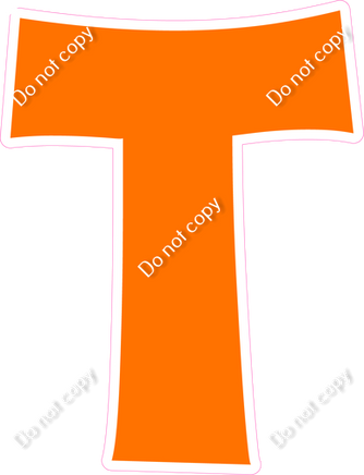 KG 12" Individuals - Flat Orange T