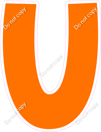 KG 12" Individuals - Flat Orange U