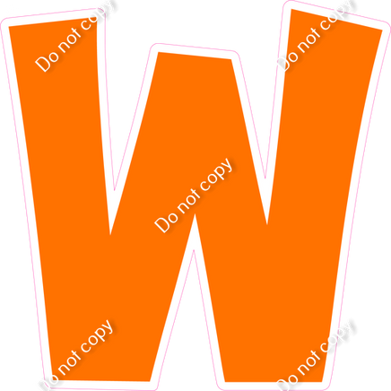 KG 12" Individuals - Flat Orange W