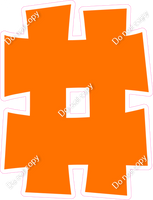 KG 12" Individuals - Flat Orange #