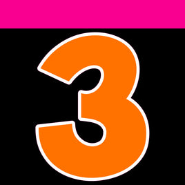 Flat - 12" KG 43 pc Number Sets FLAT Orange