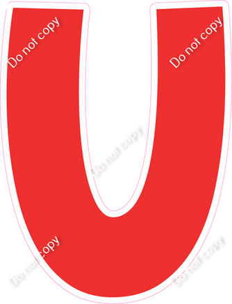 KG 12" Individuals - Flat Red U