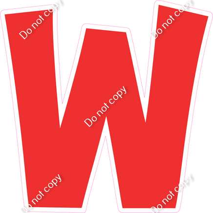 KG 12" Individuals - Flat Red W