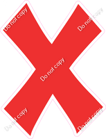 KG 12" Individuals - Flat Red X
