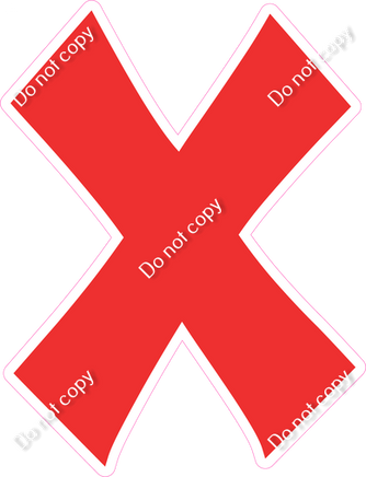 KG 12" Individuals - Flat Red X