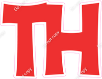 KG 12" Individuals - Flat Red TH