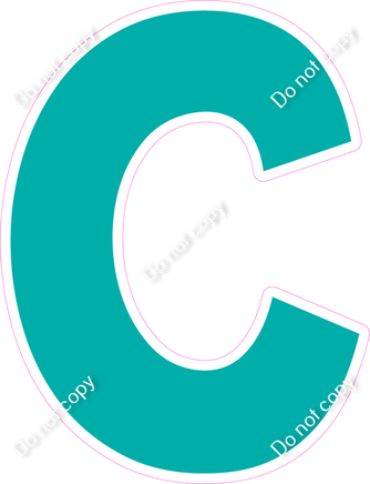 KG 12" Individuals - Flat Teal C