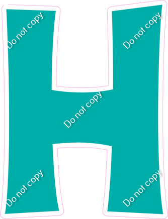 KG 12" Individuals - Flat Teal H