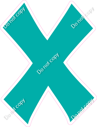 KG 12" Individuals - Flat Teal X