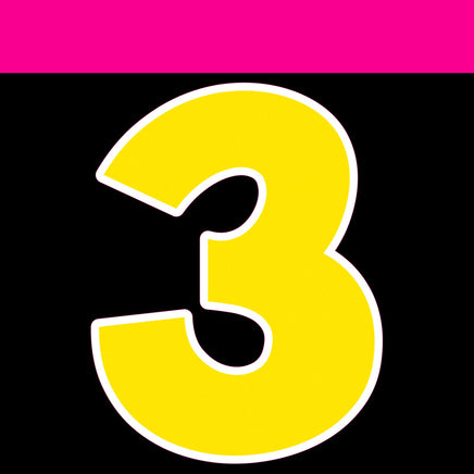 Flat - 12" KG 43 pc Number Sets FLAT Yellow