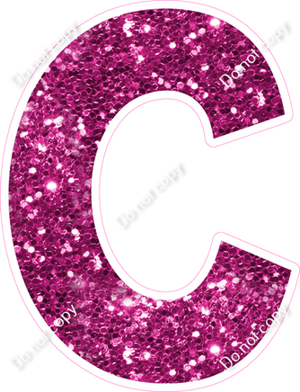 KG 12" Individuals - Hot Pink Sparkle C