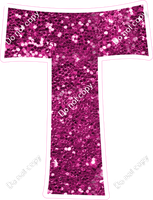 KG 12" Individuals - Hot Pink Sparkle T