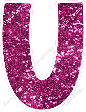 KG 12" Individuals - Hot Pink Sparkle U