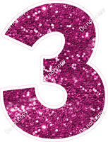 KG 12" Individuals - Hot Pink Sparkle 3