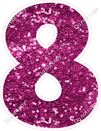 KG 12" Individuals - Hot Pink Sparkle 8