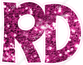 KG 12" Individuals - Hot Pink Sparkle RD