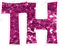 KG 12" Individuals - Hot Pink Sparkle TH