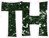 KG 12" Individuals - Hunter Green Sparkle TH