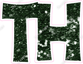 KG 12" Individuals - Hunter Green Sparkle TH