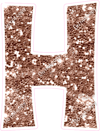 KG 12" Individuals - Rose Gold Sparkle H