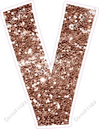 KG 12" Individuals - Rose Gold Sparkle V