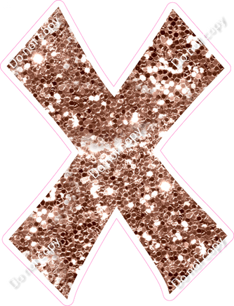 KG 12" Individuals - Rose Gold Sparkle X