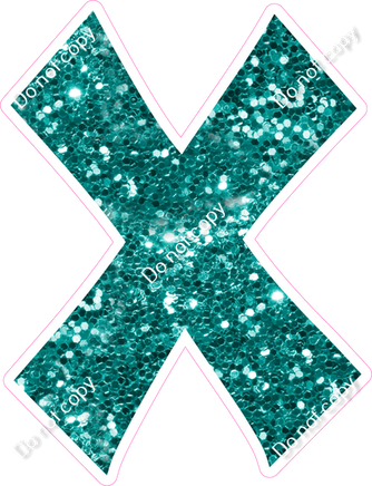 KG 12" Individuals - Teal Sparkle X