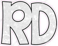 KG 12" Individuals - White Sparkle RD