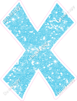 KG 18" Individuals - Baby Blue Sparkle X