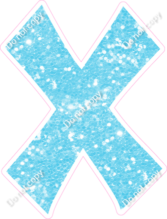 KG 18" Individuals - Baby Blue Sparkle X