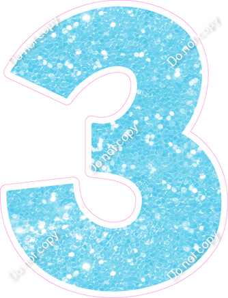 KG 18" Individuals - Baby Blue Sparkle 3