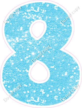 KG 18" Individuals - Baby Blue Sparkle 8