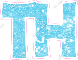 KG 18" Individuals - Baby Blue Sparkle TH