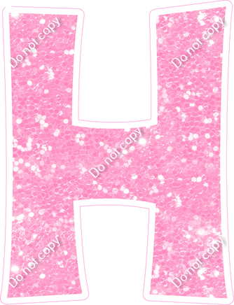 KG 18" Individuals - Baby Pink Sparkle H