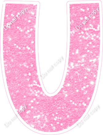 KG 18" Individuals - Baby Pink Sparkle U