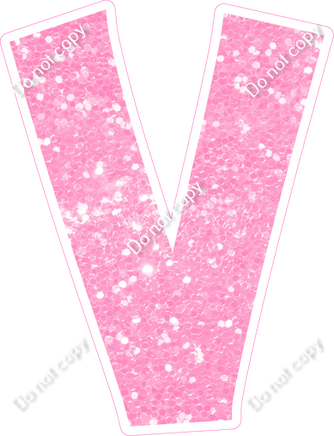 KG 18" Individuals - Baby Pink Sparkle V