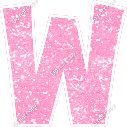 KG 18" Individuals - Baby Pink Sparkle W