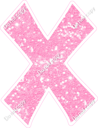 KG 18" Individuals - Baby Pink Sparkle X