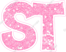 KG 18" Individuals - Baby Pink Sparkle ST