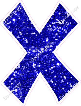 KG 18" Individuals - Blue Sparkle X