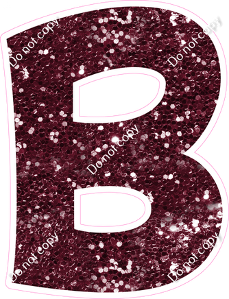 KG 18" Individuals - Burgundy Sparkle B