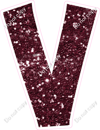 KG 18" Individuals - Burgundy Sparkle V